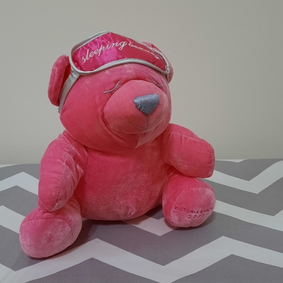 Victoria secret stuffed bear sleeping beauty bear